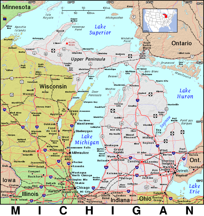 Michigan map