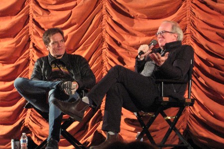 Michael Shannon and Tracy Letts discuss William Friedkin's movie Bug at Chicago's Music Box Theatre, January 2020 Moresby Press photo